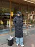 准者（RIGORER）长款羽绒服男2026秋冬新款连帽保暖防风加厚运动户外休闲情侣外套 纯正黑 M (170) 实拍图