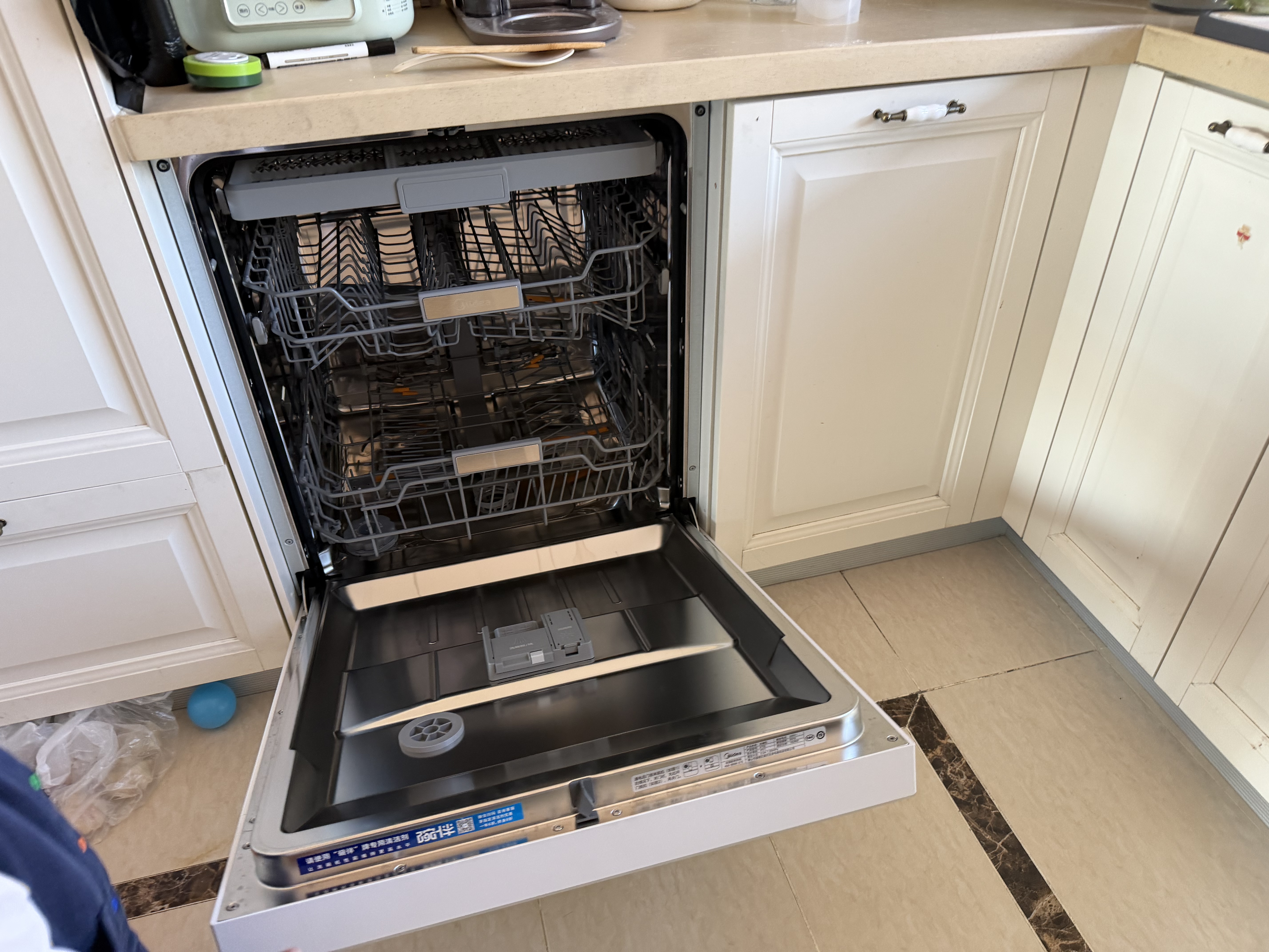 美的（Midea）【小西梅洗碗机X7白】X6S Max旗舰升级 新国标 洗碗机嵌入式 150升以上 万向喷臂 105℃热烘双烘干 实拍图
