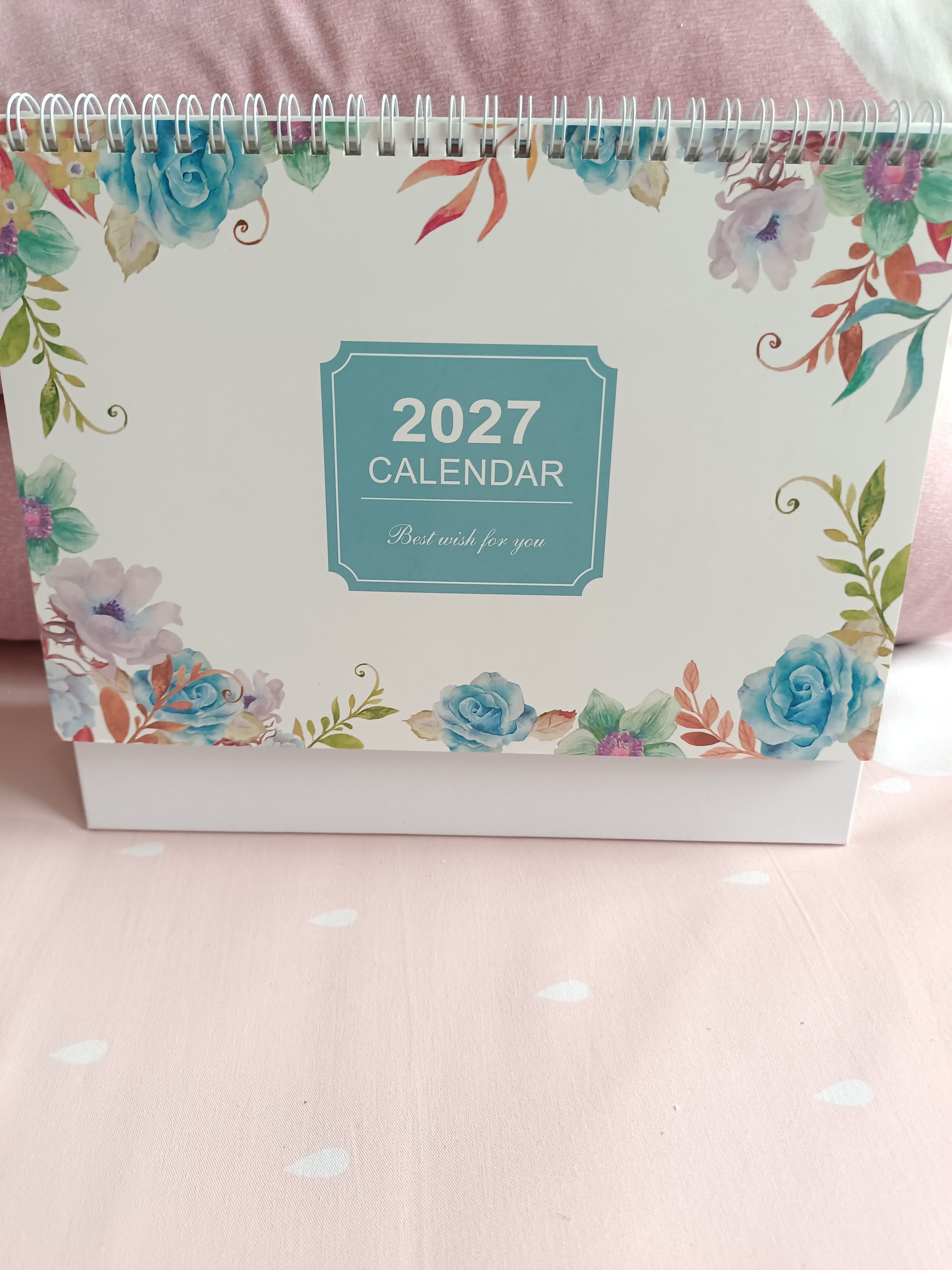 朗捷（longe）台历2027年日历羊年月历大格子书写计划本式年历简约办公桌面日历摆件桌历送员工客户伴手礼可定制 百花齐放（当月+27全年） 实拍图
