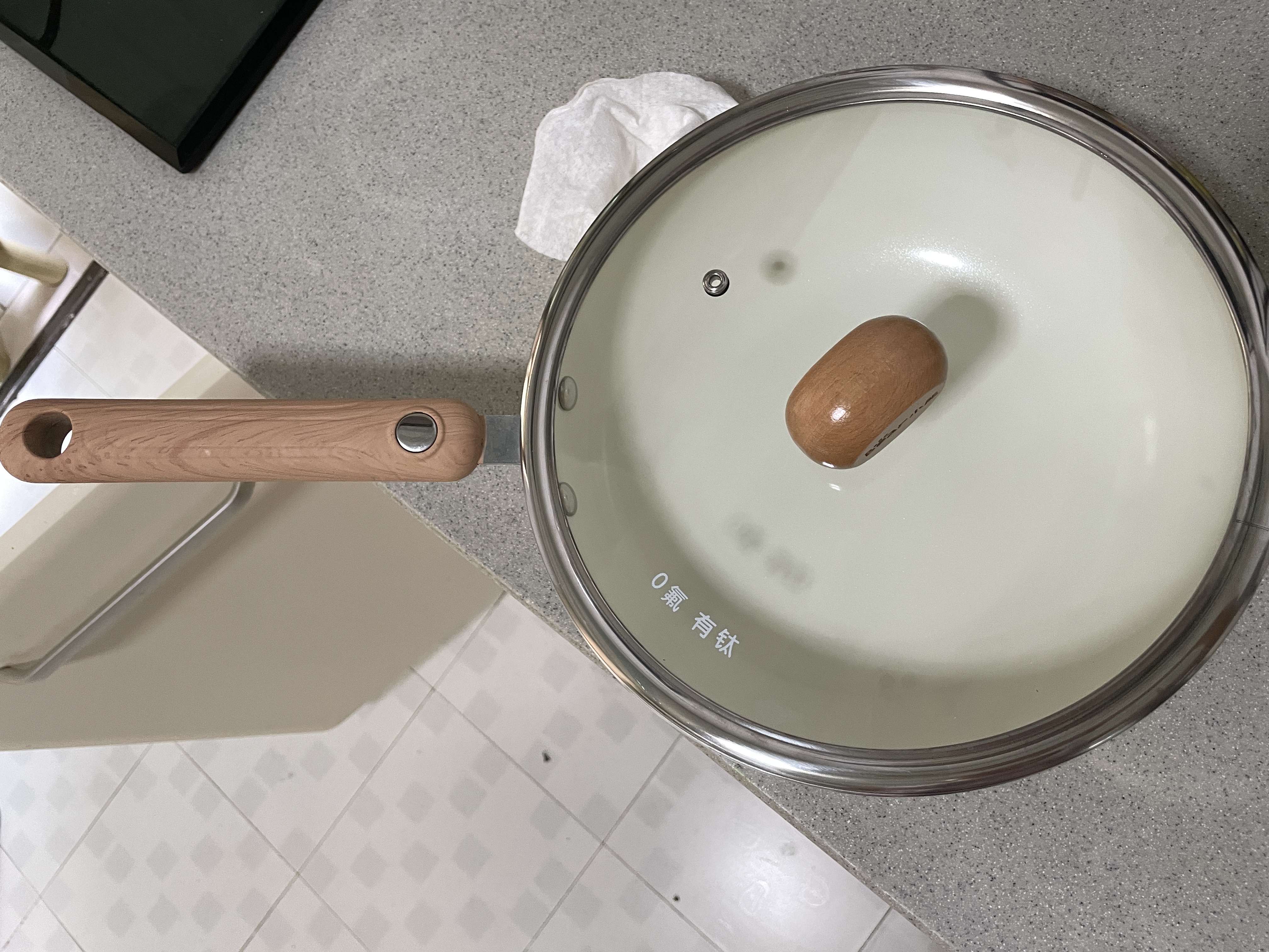 小熊（Bear）陶瓷小炒锅 0氟涂层不粘锅炒菜锅电磁炉燃气灶锅24cm 实拍图