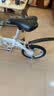 大行（DAHON） 412折叠自行车14英寸单速超轻迷你铝合金学生成人单车BYA412 白色 实拍图