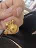 菜百首饰 黄金吊坠 足金六字真言葫芦吊坠不含链 计价 约3.60克双11 实拍图