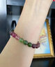 绿侬珠宝 碧玺手链彩色时尚单圈手串带证书生日礼物送妈妈女友 碧玺手链4A级-珠径8mm【送证书】 实拍图