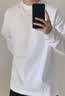 真维斯（Jeanswest）日系长袖T恤男220g重磅纯棉男士打底衫男生宽松大码纯色内搭 实拍图