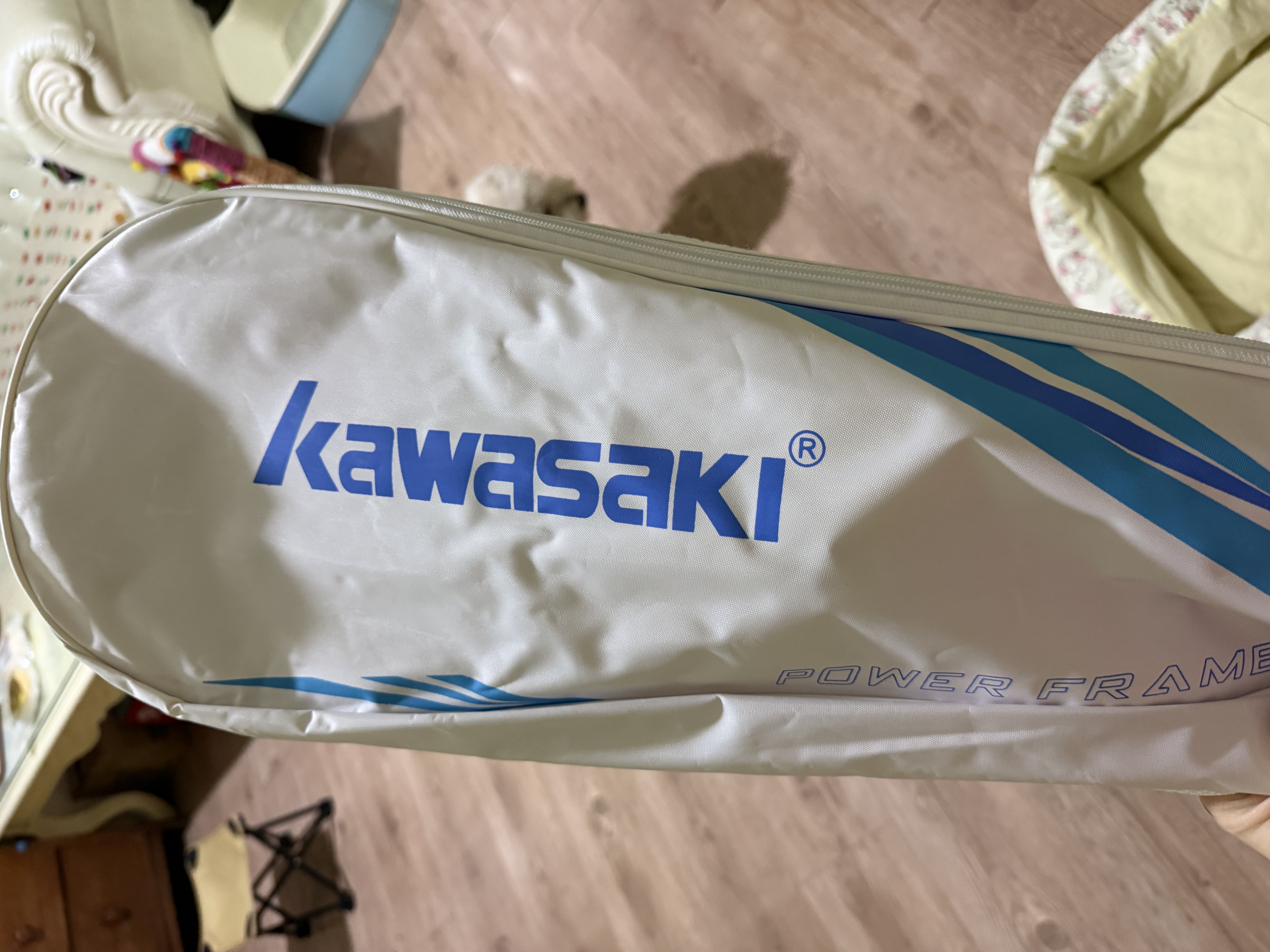 川崎（KAWASAKI）羽毛球拍超轻碳素中杆对拍KD-1pro黑紫+桃粉已穿线+6球+手胶+拍包 实拍图