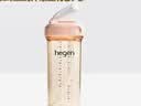 HEGEN海格恩吸管杯奶瓶1-3岁儿童水杯幼儿园PPSU直学饮杯喝水瓶330ml粉 实拍图