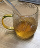 绿昌明 耐热玻璃杯茶水杯带过滤茶水分离杯泡茶杯花茶杯锤纹杯 大号款 实拍图