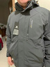 超斯特冲锋衣男女秋冬多功能三合一防水户外登山服羊羔绒内胆保暖外套 男92929烟灰 3XL 实拍图