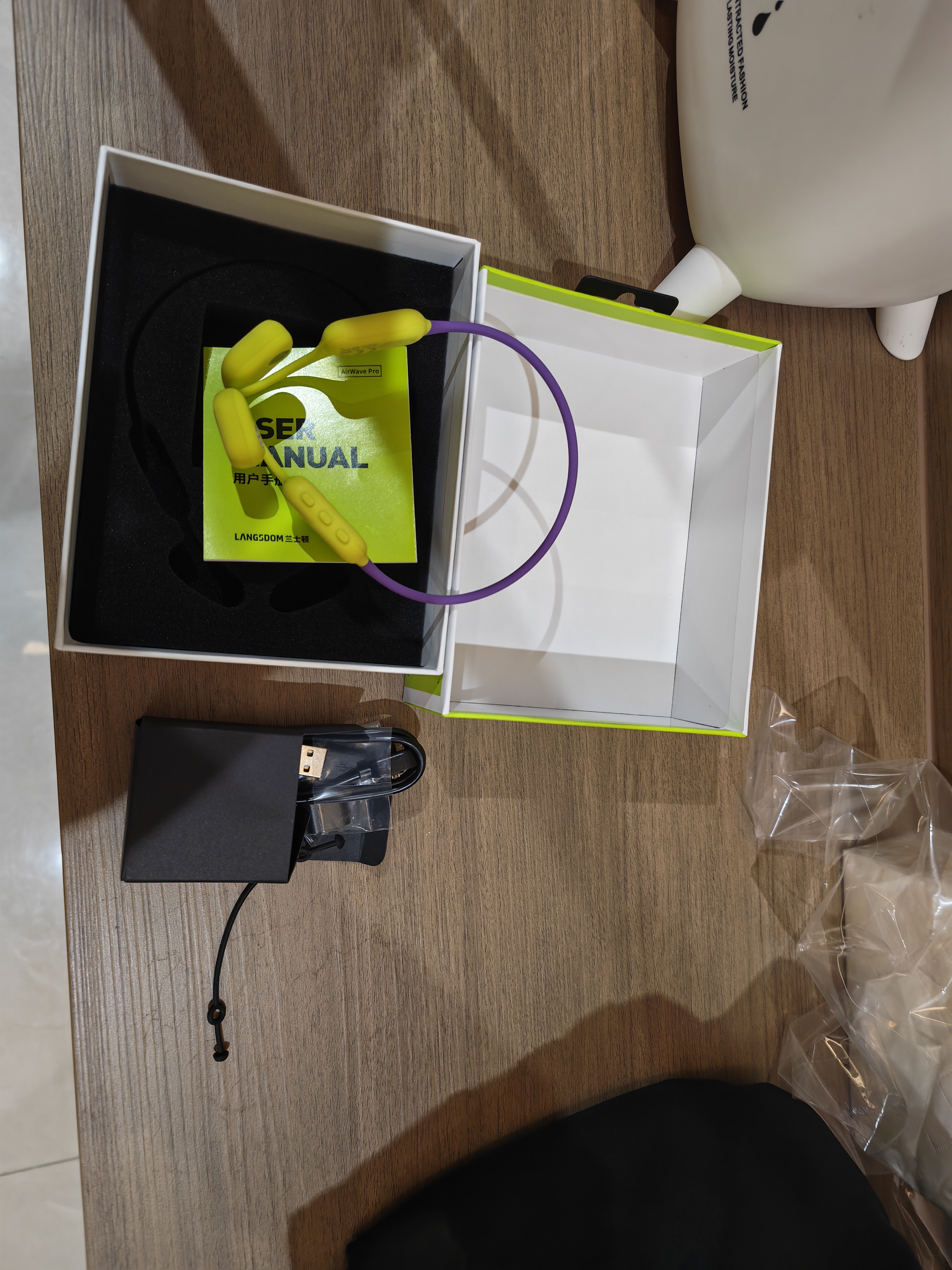 兰士顿AirWave Pro开放式蓝牙耳机无线气骨传导概念 运动耳机跑步马拉松超长续航适用于苹果华为 紫金山 实拍图