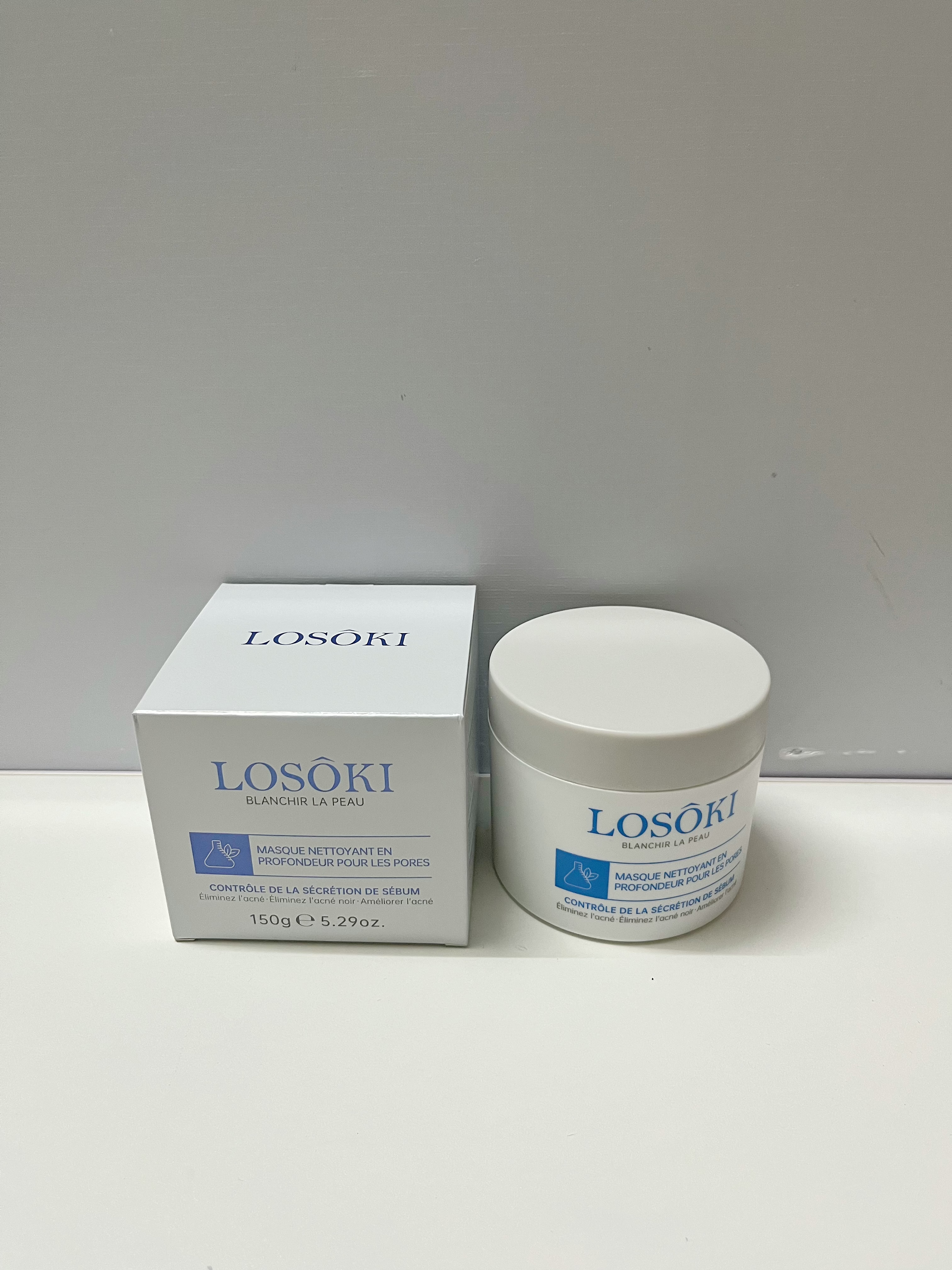 Losoki进口清洁泥膜深层清洁去黑头收缩毛孔粉刺闭口补水祛痘面膜150g 实拍图