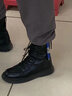 达芙妮马丁靴女2023新款秋冬短靴女英伦风加绒厚底白色单靴子女 黑色（薄绒款） 37 实拍图