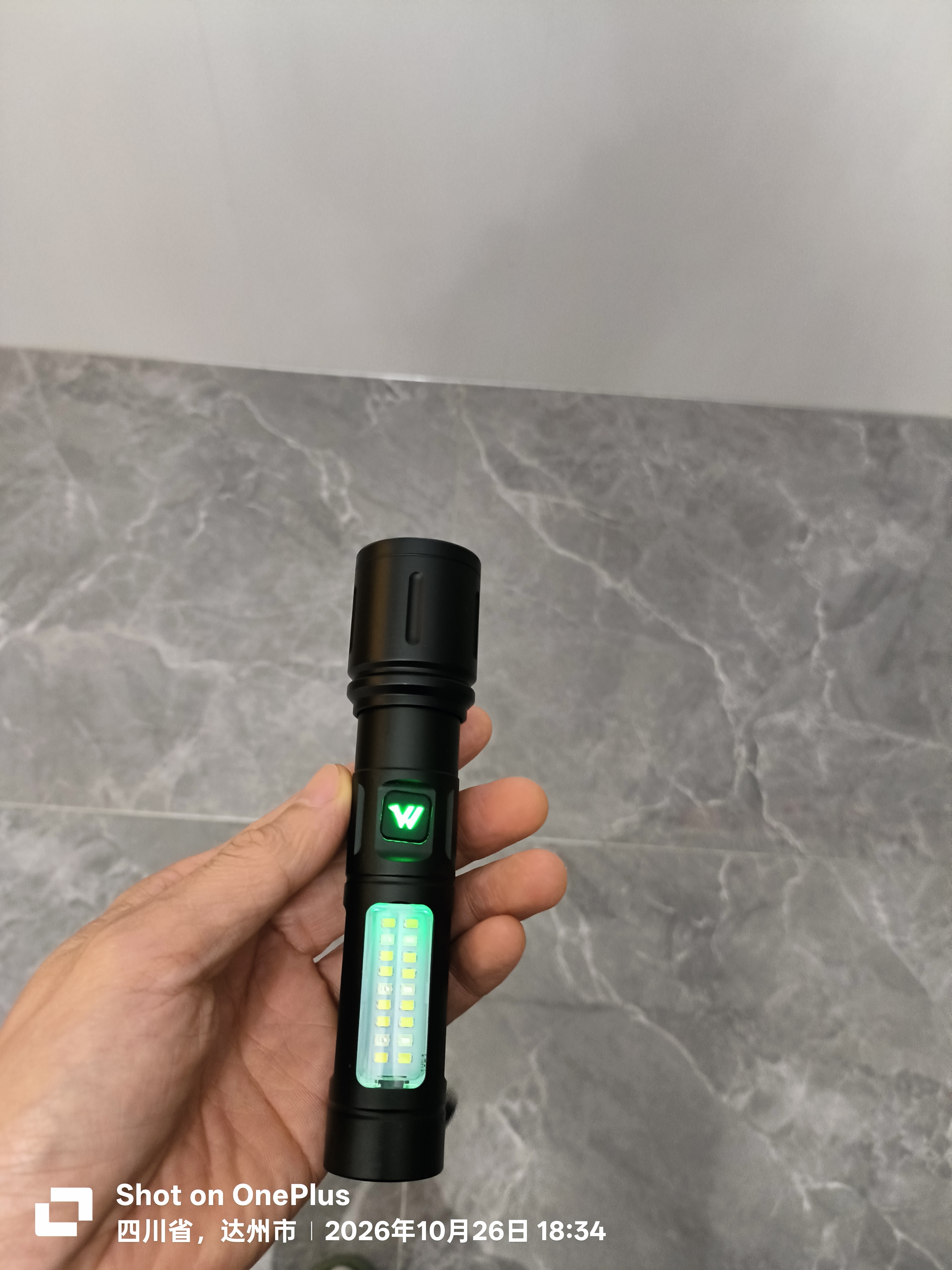 沃尔森603手电筒强光充电登山骑行超亮家用户外便携多功能远射电筒赶海 实拍图