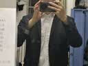 罗蒙（ROMON）西服套装男士小西装外套职业正装修身休闲伴郎服黑色3XL 实拍图