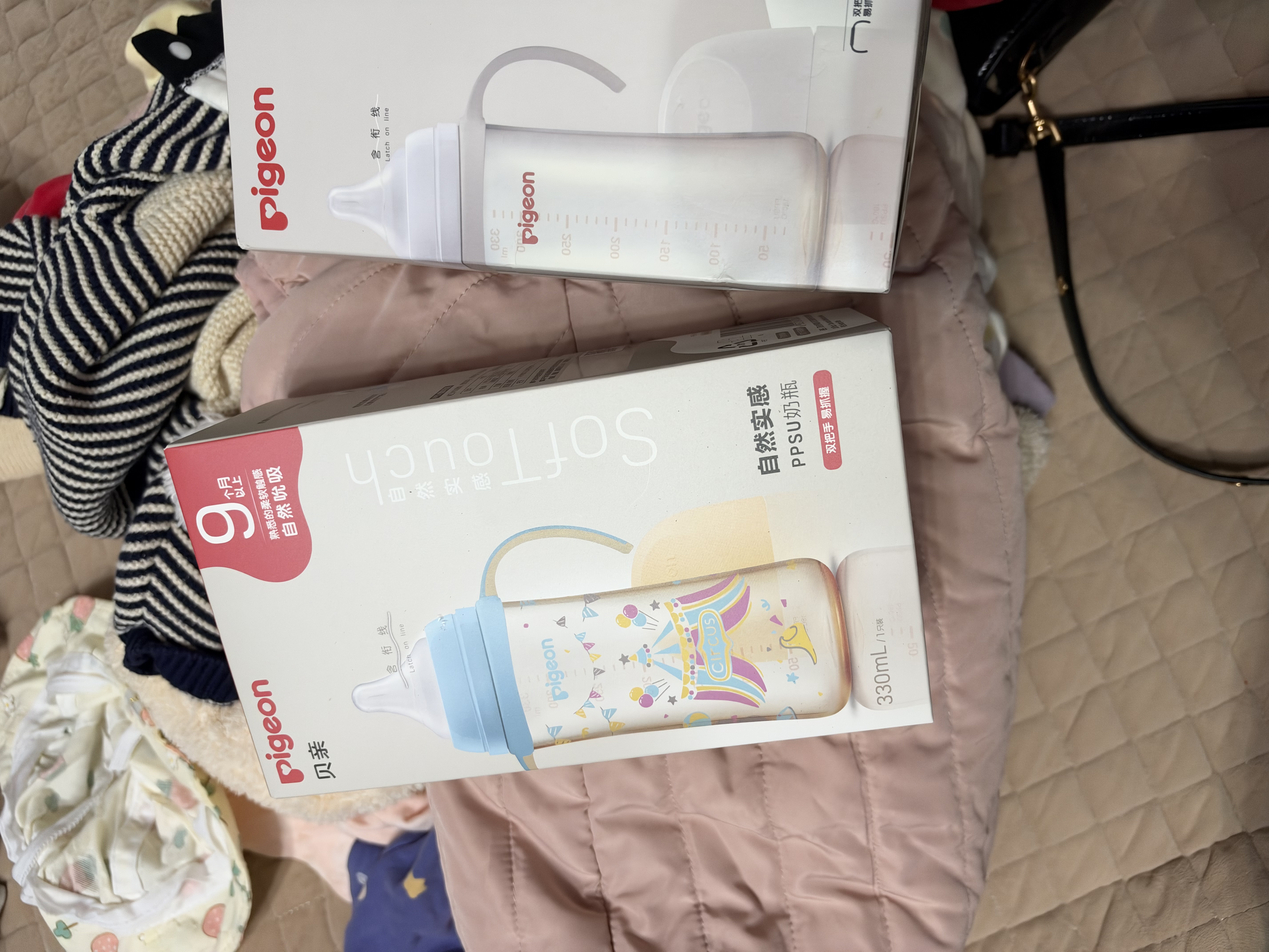 贝亲（Pigeon）PPSU宽口径双把手奶瓶330ml LL号奶嘴 9个月+ AA271 实拍图