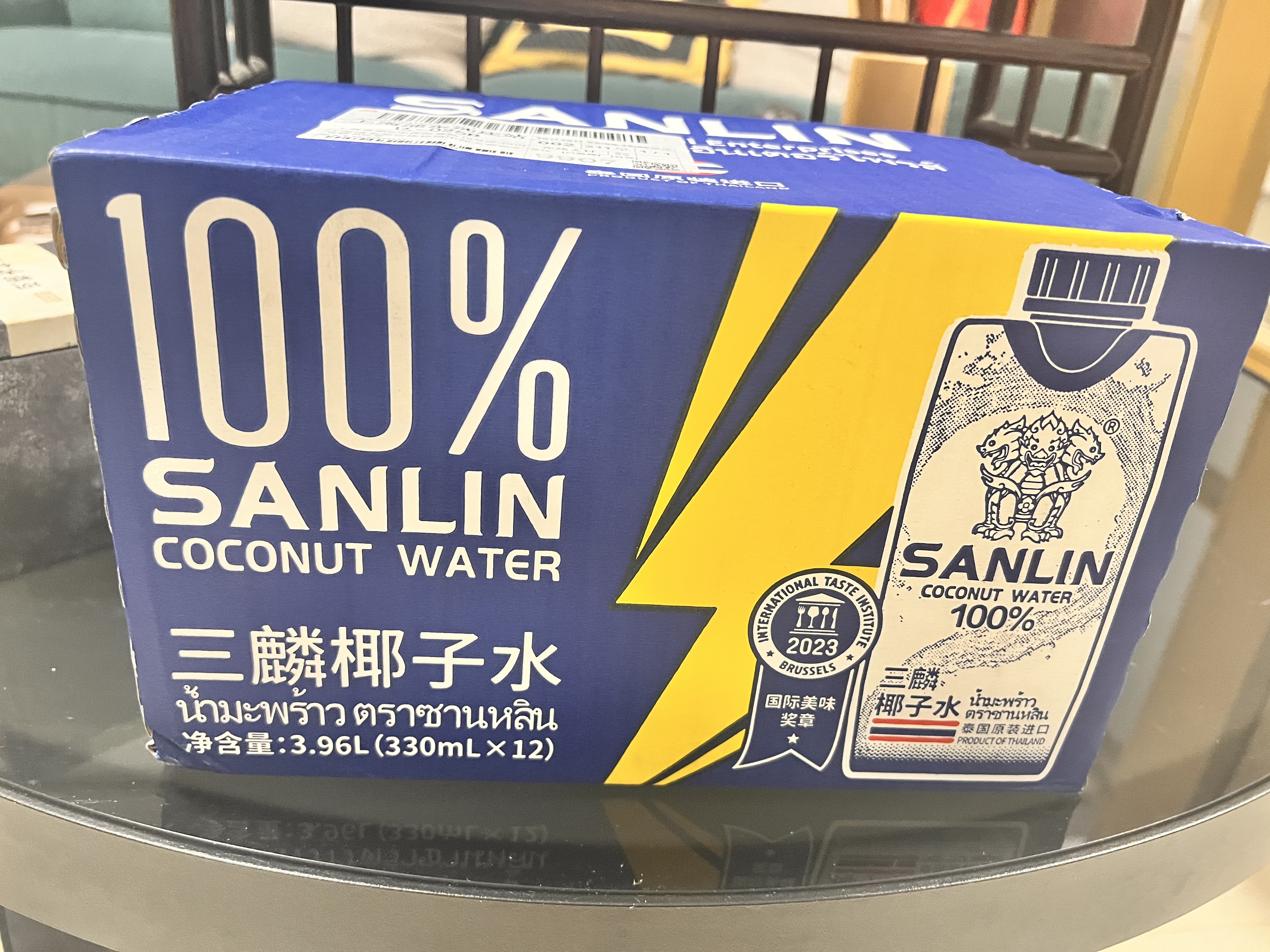 三麟100%NFC椰子水330ml*12瓶富含天然电解质泰国原装进口椰青果汁 实拍图