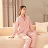 十月结晶月子服产妇春秋棉产后孕妇睡衣哺乳家居服套装 粉 L码 实拍图
