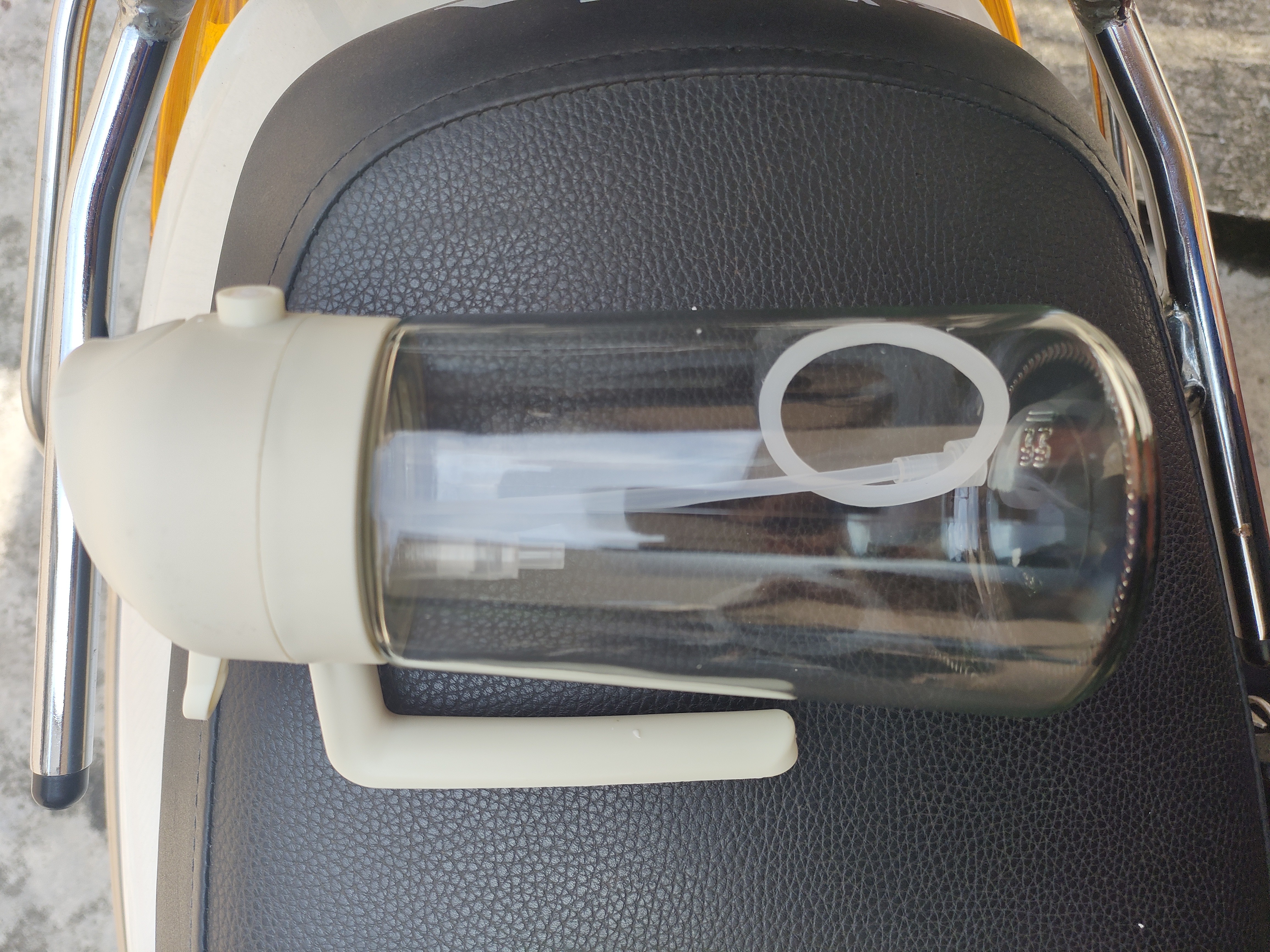【喷倒两用】玻璃喷油壶瓶空气炸锅厨房家用雾化喷油瓶油罐调料 【耐热玻璃】白色 470ml 实拍图