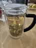 希诺抗菌玻璃杯双层带把手泡茶杯子男高档水杯节日礼物XN-9321KT 实拍图