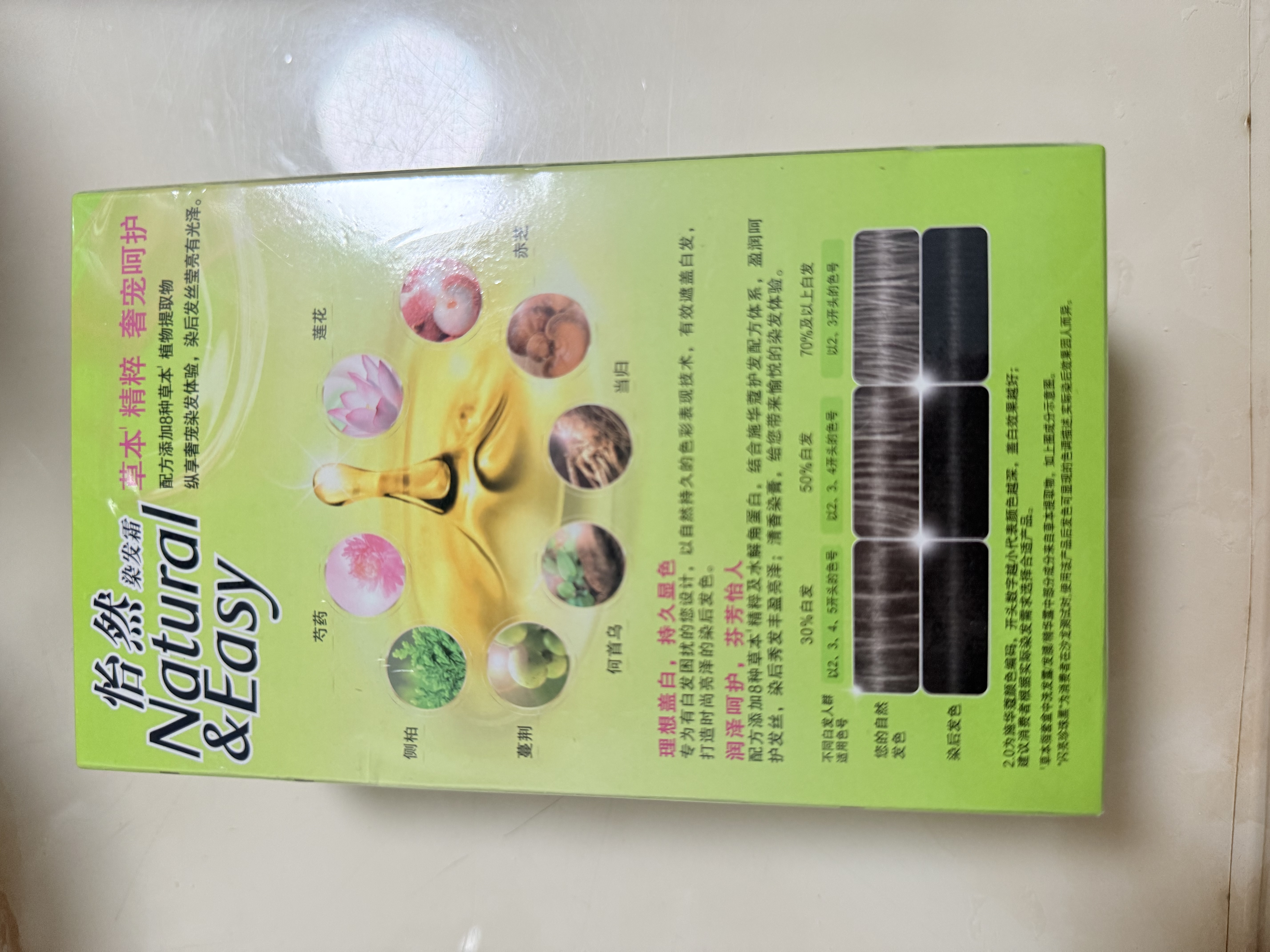 施华蔻（Schwarzkopf）怡然染发剂染发霜  植物草本温和盖白染发膏男女 轻松自己染热门 【爆款】2.0/9闪亮珍珠黑-自然黑 实拍图