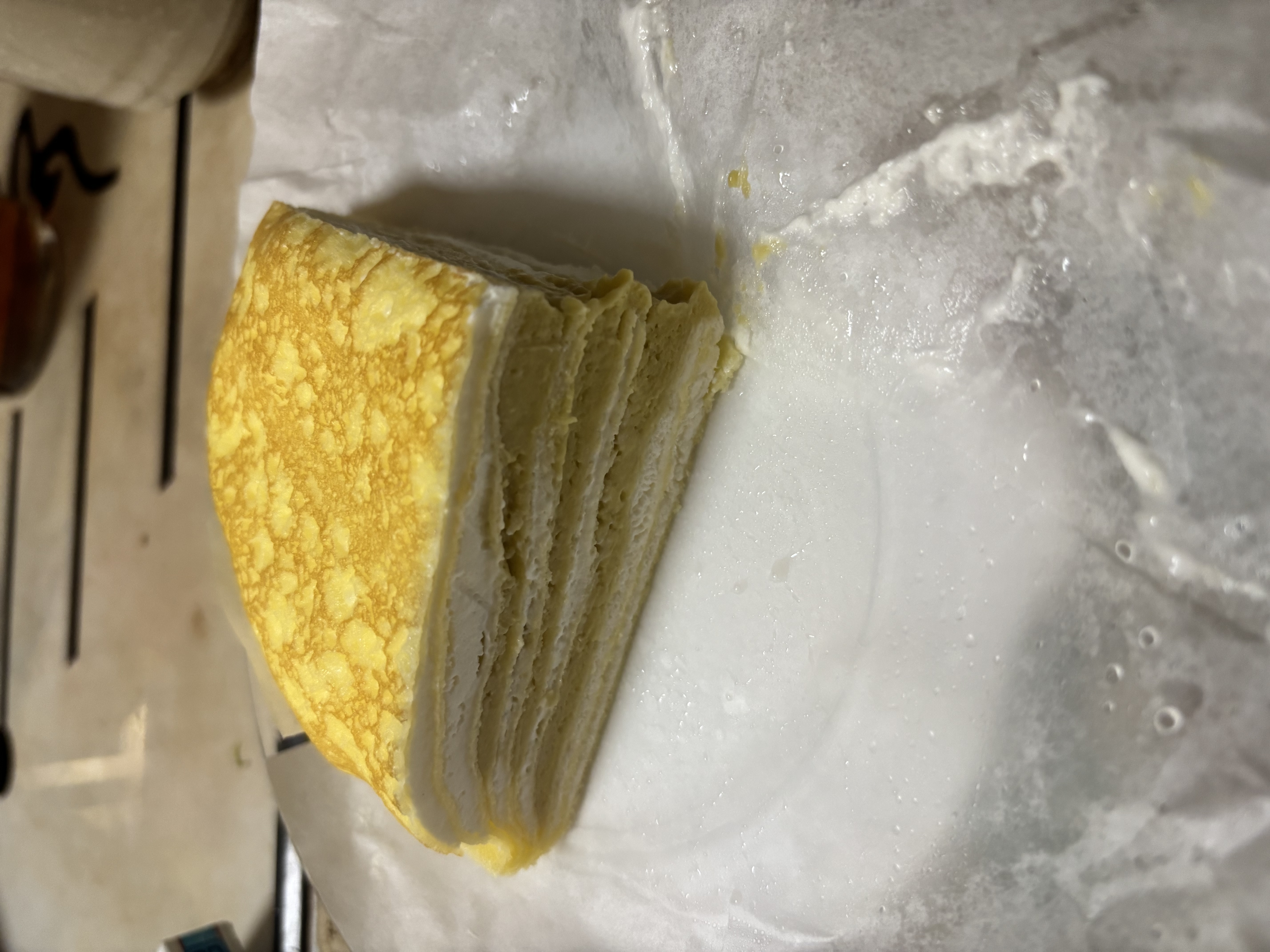 鲜京采【榴莲果肉＞38%】超浓郁猫山王榴莲千层420g6寸蛋糕甜品茶歇聚会 实拍图