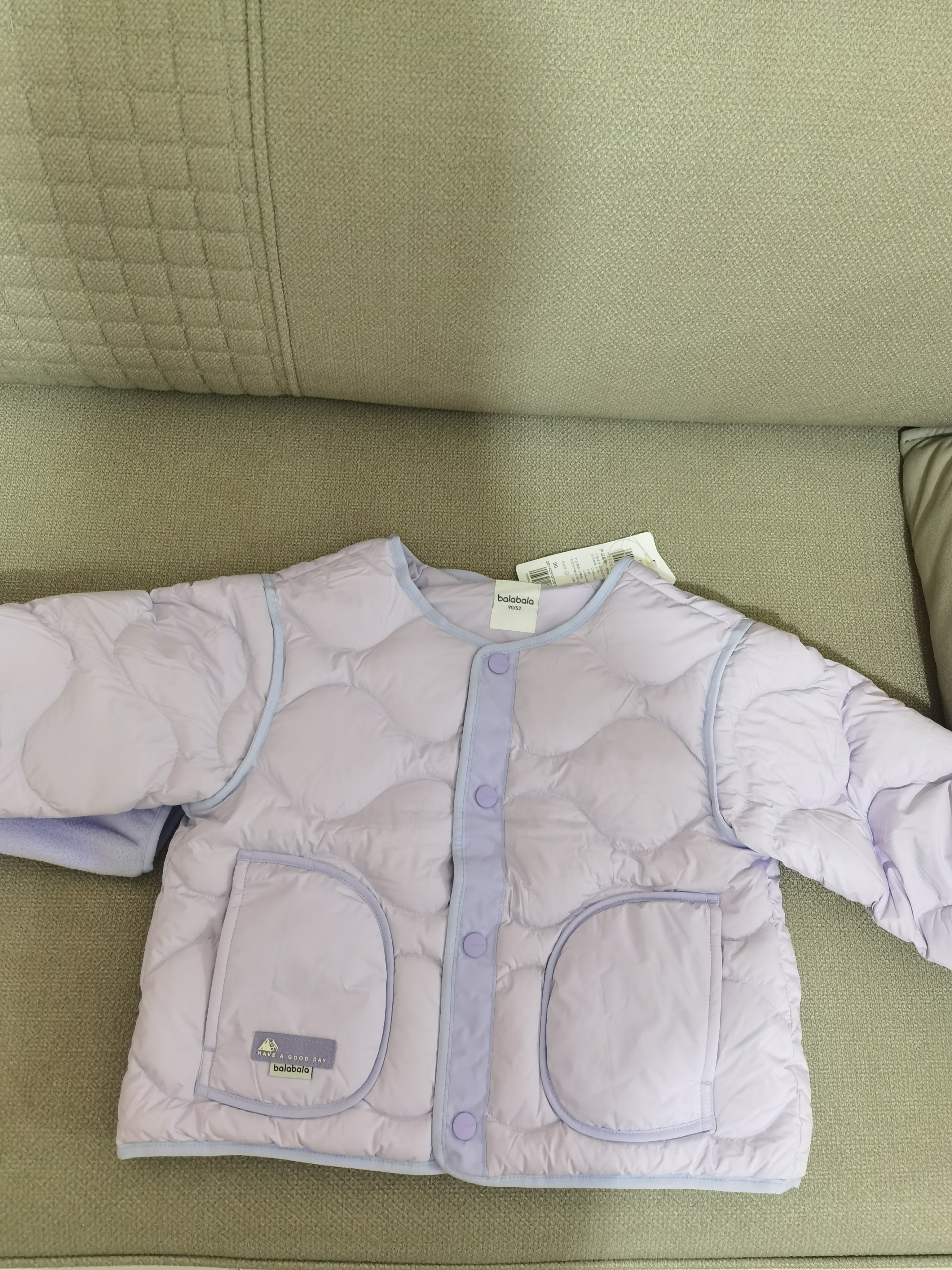 巴拉巴拉儿童羽绒服男童女童冬季外套摇粒绒两件套保暖上衣男女宝 实拍图