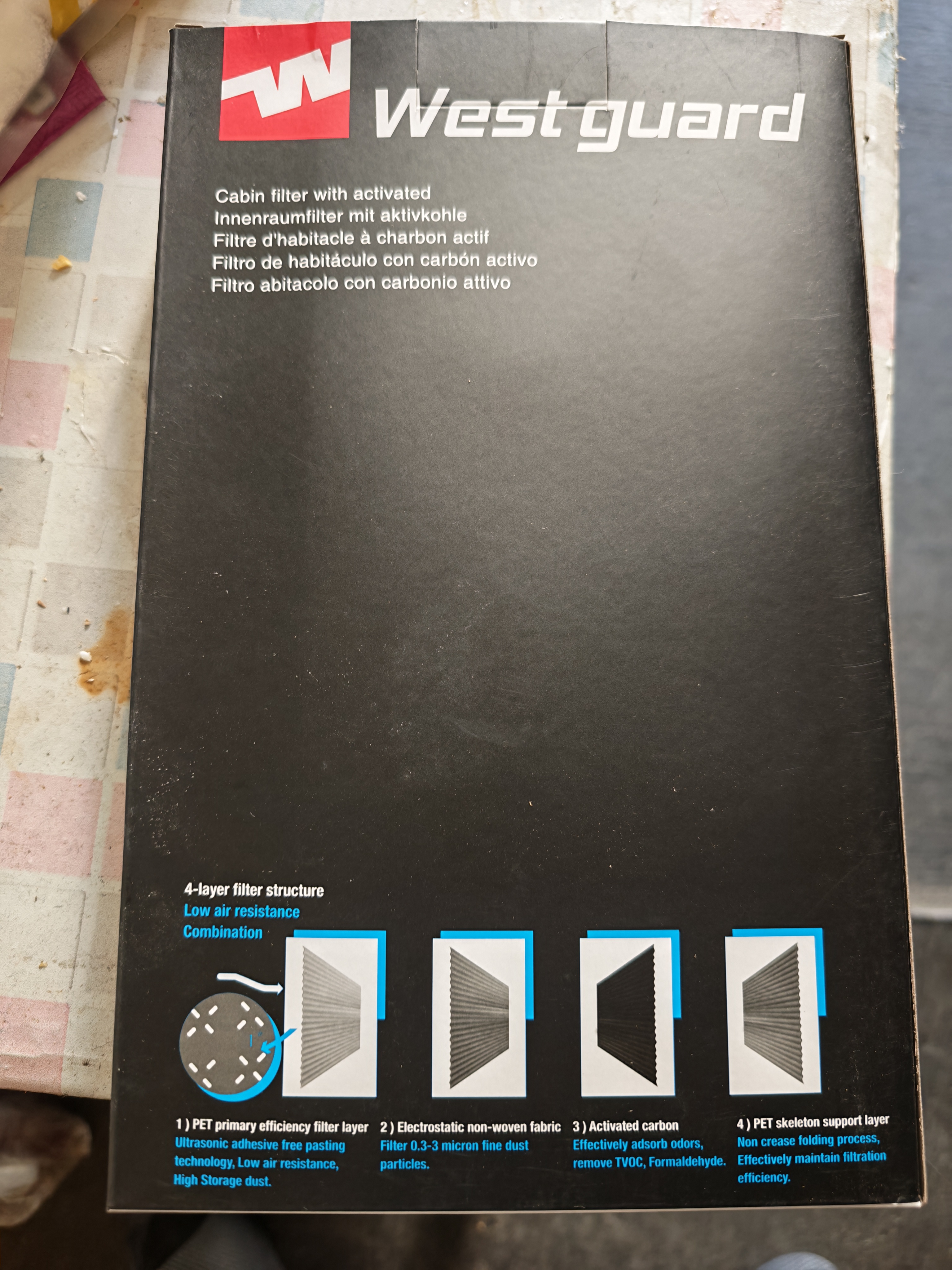 韦斯特活性炭空调滤芯滤清器MK9600(标致307进口RCZ/雪铁龙C4/经典世嘉) 实拍图