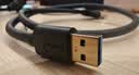 毕亚兹 高速USB3.0数据线传输线公对公 0.5米 双头移动硬盘盒数据高速传输线 笔记本散热器车载MP3连接线 实拍图