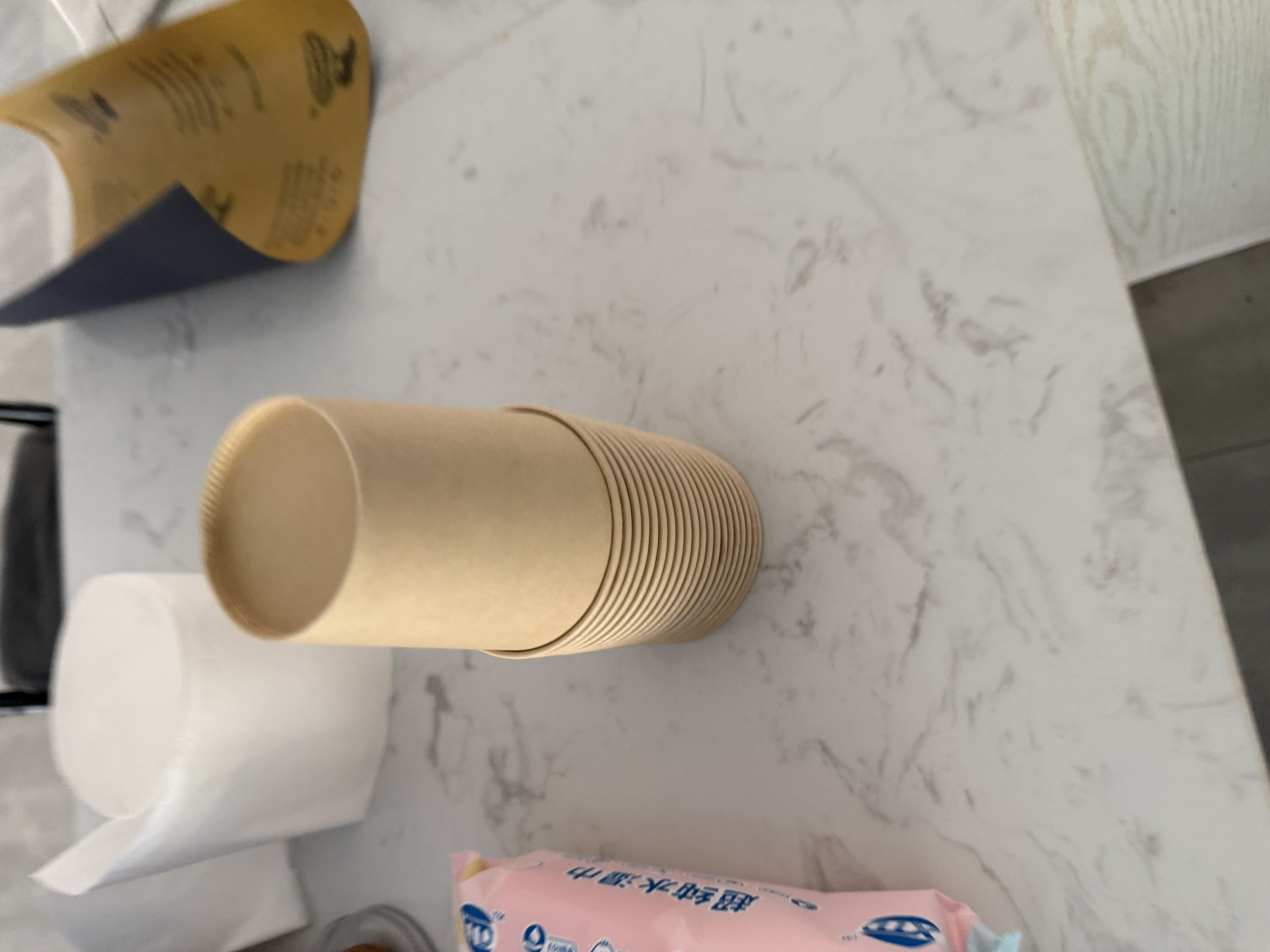 京东京造 纸杯一次性杯子 加厚食品级竹纤维商务家用水杯230ml【60只】 实拍图