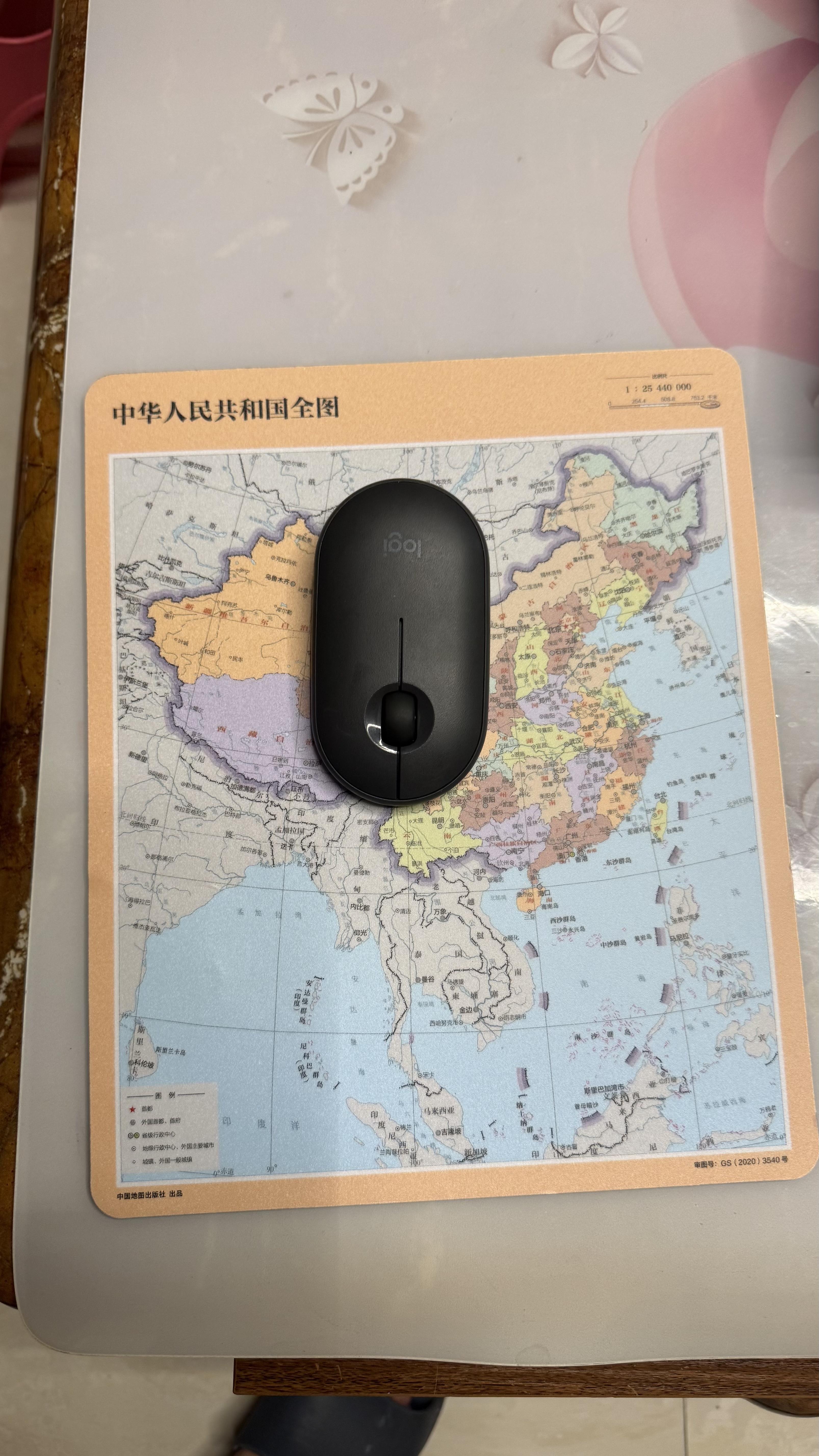 中国地图鼠标垫 创意防水耐磨办公书桌电脑鼠标垫桌垫 实拍图