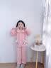 库洛米珊瑚绒母女儿童睡衣加厚秋冬2026新款亲子家居服法兰绒套装 32118【保暖款-花瓣领】紫紫 100 童8码身高建议100-110CM 实拍图