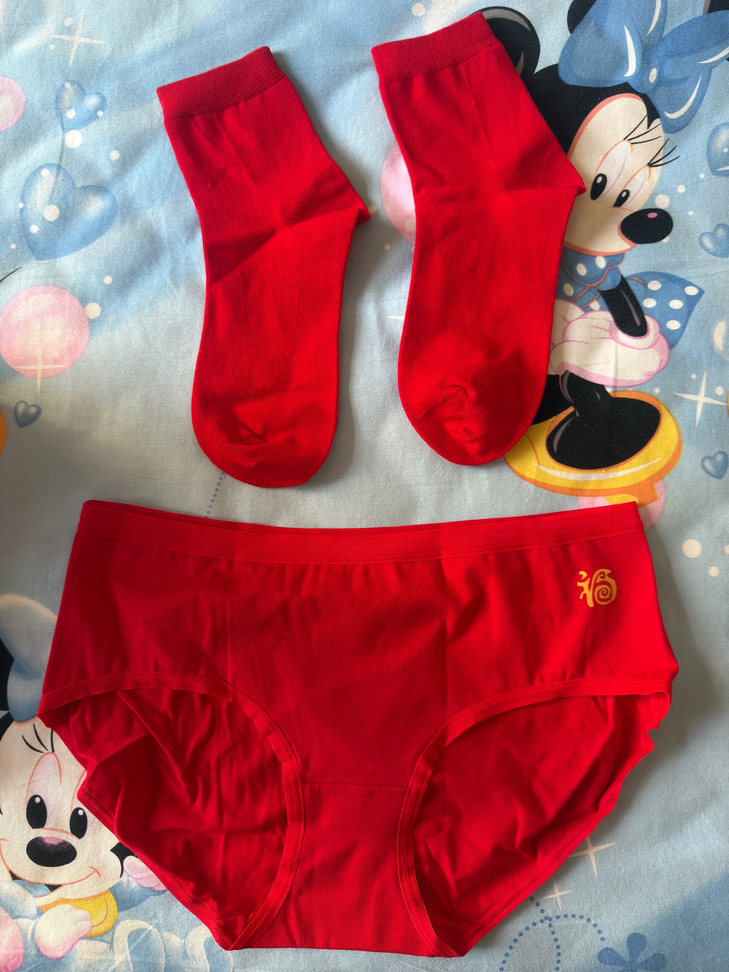 红豆内衣女7A抑菌纯棉秋衣秋裤柔棉内裤棉袜马年本命年结婚保暖礼盒 实拍图