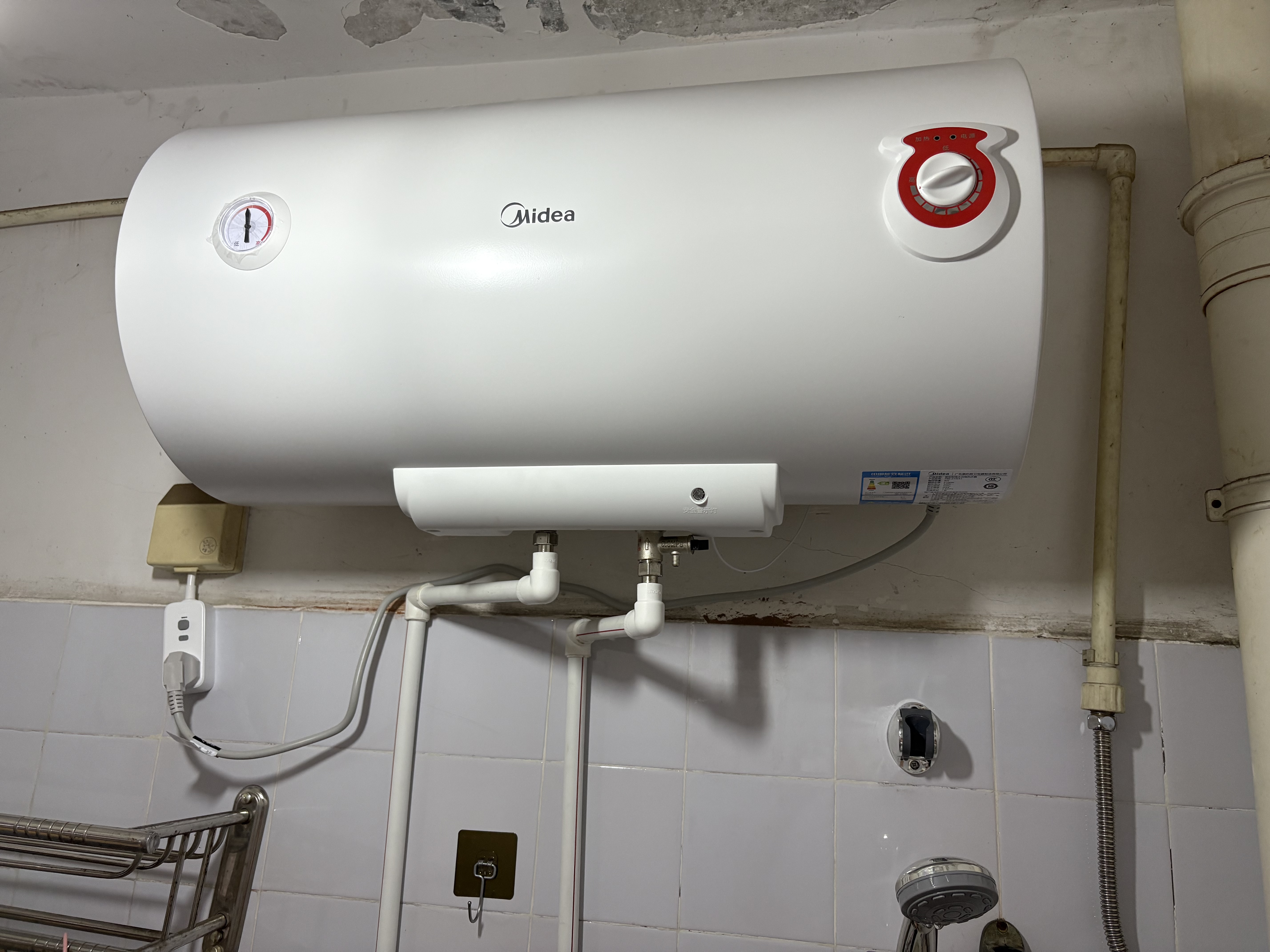 美的（Midea）J.Well京东严选×美的60升电热水器2100W节能省电速热出租屋双重杀菌加长防电墙F60-21WA1 实拍图