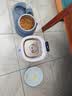 乐优派猫碗陶瓷狗碗猫食盆狗盆宠物碗猫粮碗高脚防打翻猫咪用品 渐变蓝 实拍图