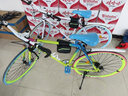 ICOLOUR死飞自行车男实心胎活飞双碟刹轻便公路赛网红成年学生成人女单车 40刀碟刹彩虹色 26寸【适合165-185cm】 实拍图