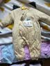 童泰（TONGTAI）婴儿连体衣冬季纯棉夹棉宝宝衣服新生儿连帽哈衣爬服黄色80cm 实拍图