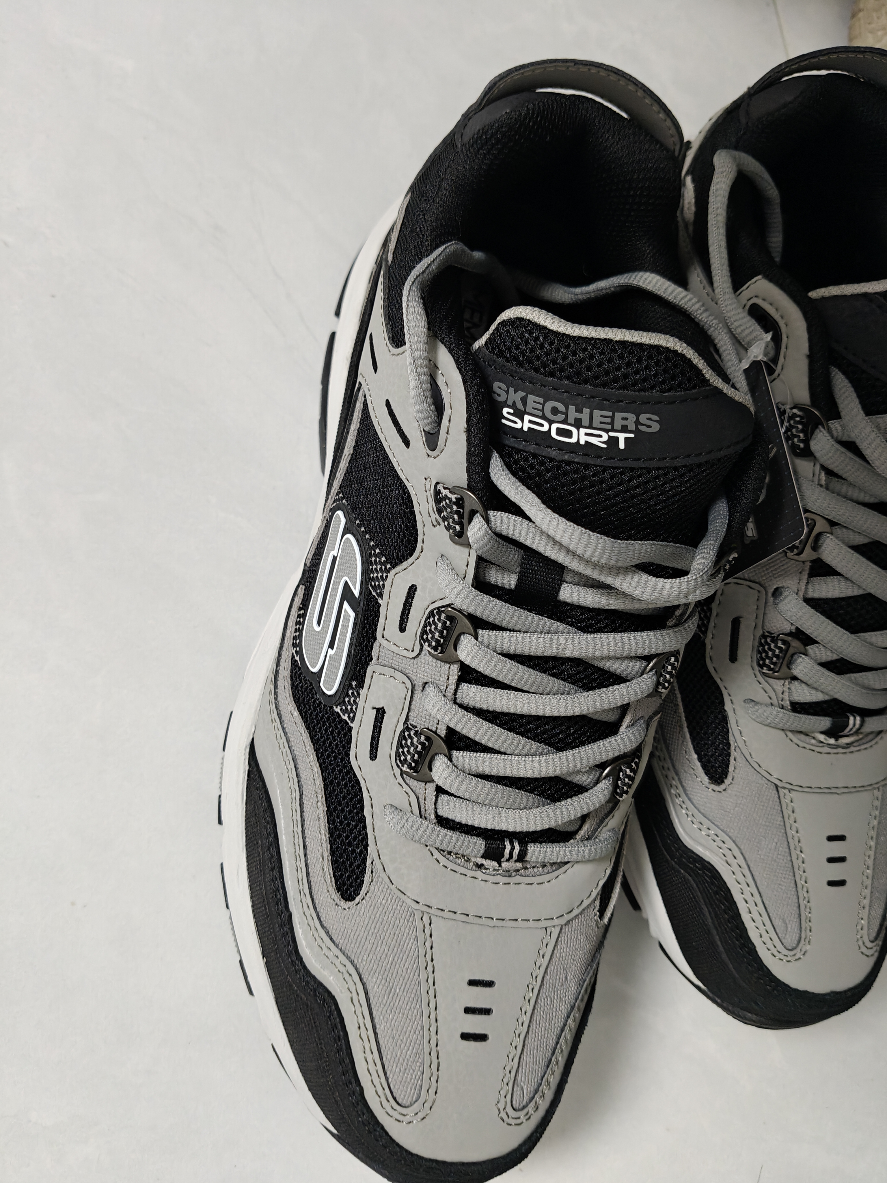 斯凯奇（Skechers）户外鞋男士秋季厚底增高运动鞋复古徒步鞋减震休闲鞋通勤男鞋 实拍图