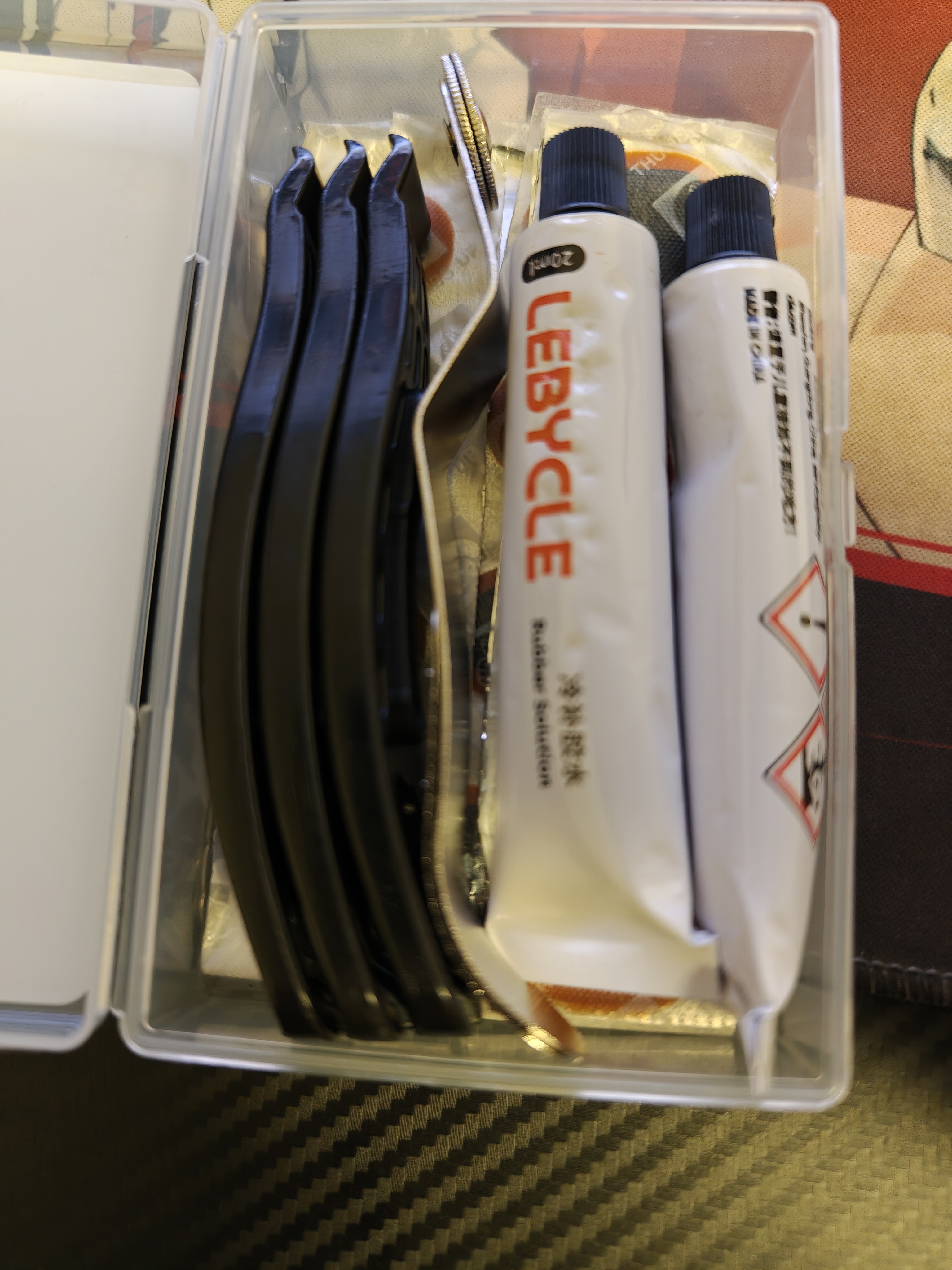乐百客（LEBYCLE）山地公路自行车补胎工具套装便携内胎补丁胶水胶片含撬胎挫胎工具 实拍图