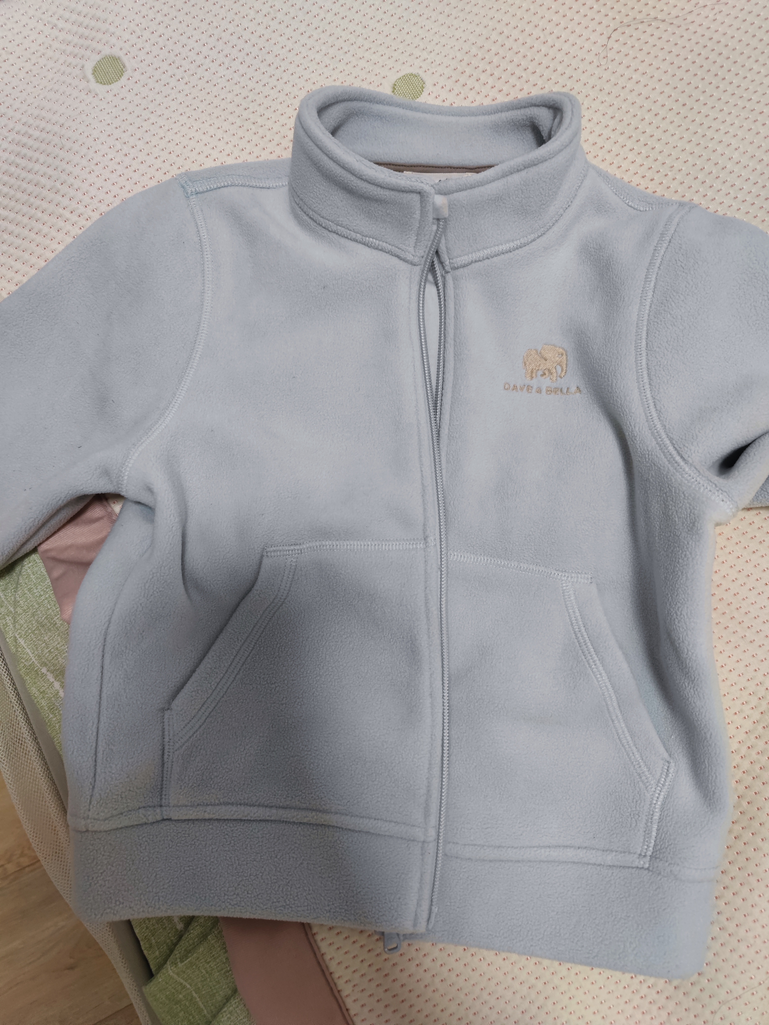 戴维贝拉儿童摇粒绒外套秋装男童女童宝宝衣服抗静电开衫 实拍图