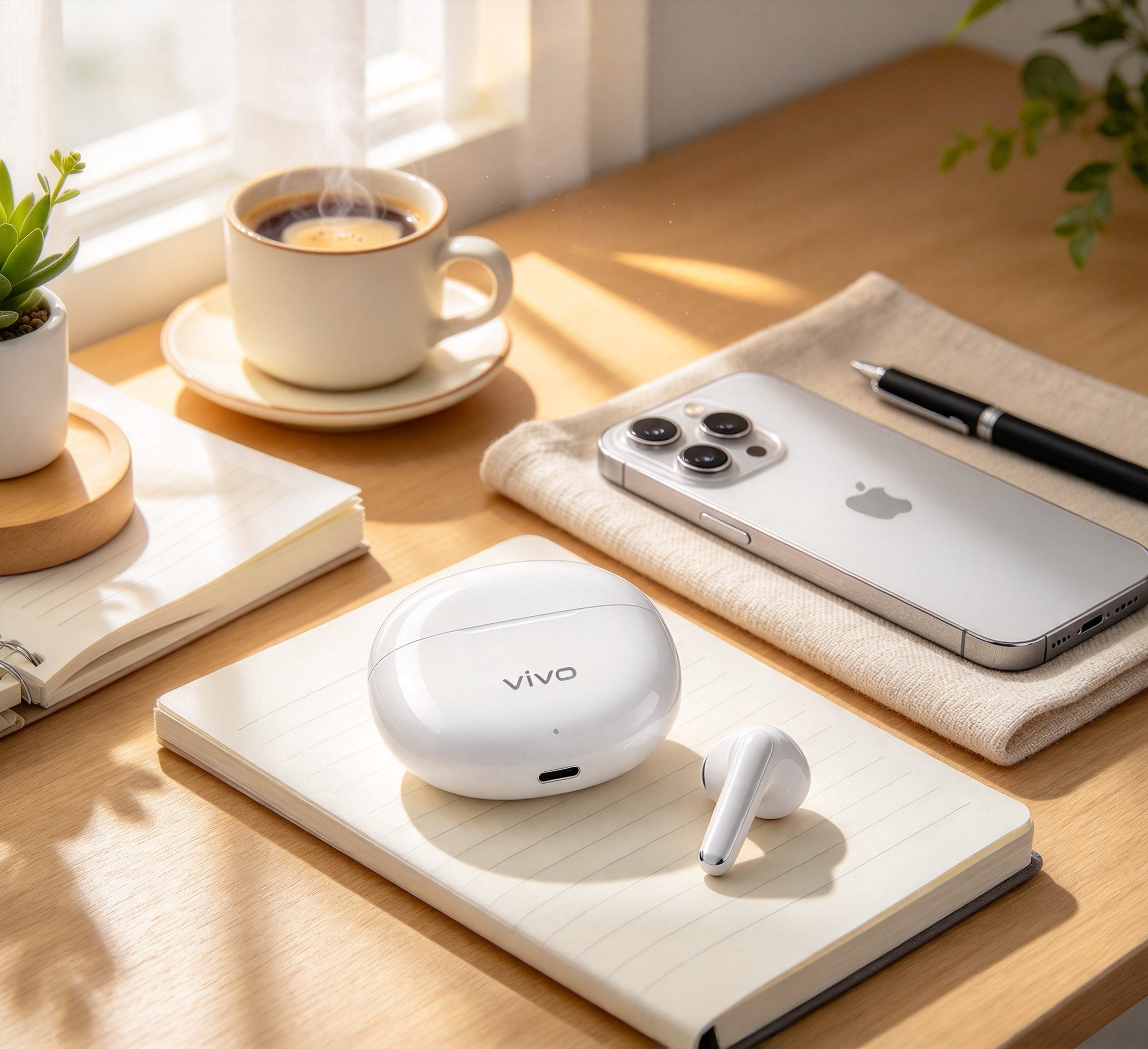 vivo TWS Air3 云朵白 45h超长续航 3.6克超轻佩戴 3D全景音频 蓝牙耳机 苹果华为小米oppo手机通用 实拍图