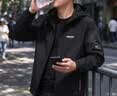 罗蒙（ROMON）夹克男士外套春秋季潮流青年商务休闲上衣连帽百搭男装MK53黑色X 实拍图