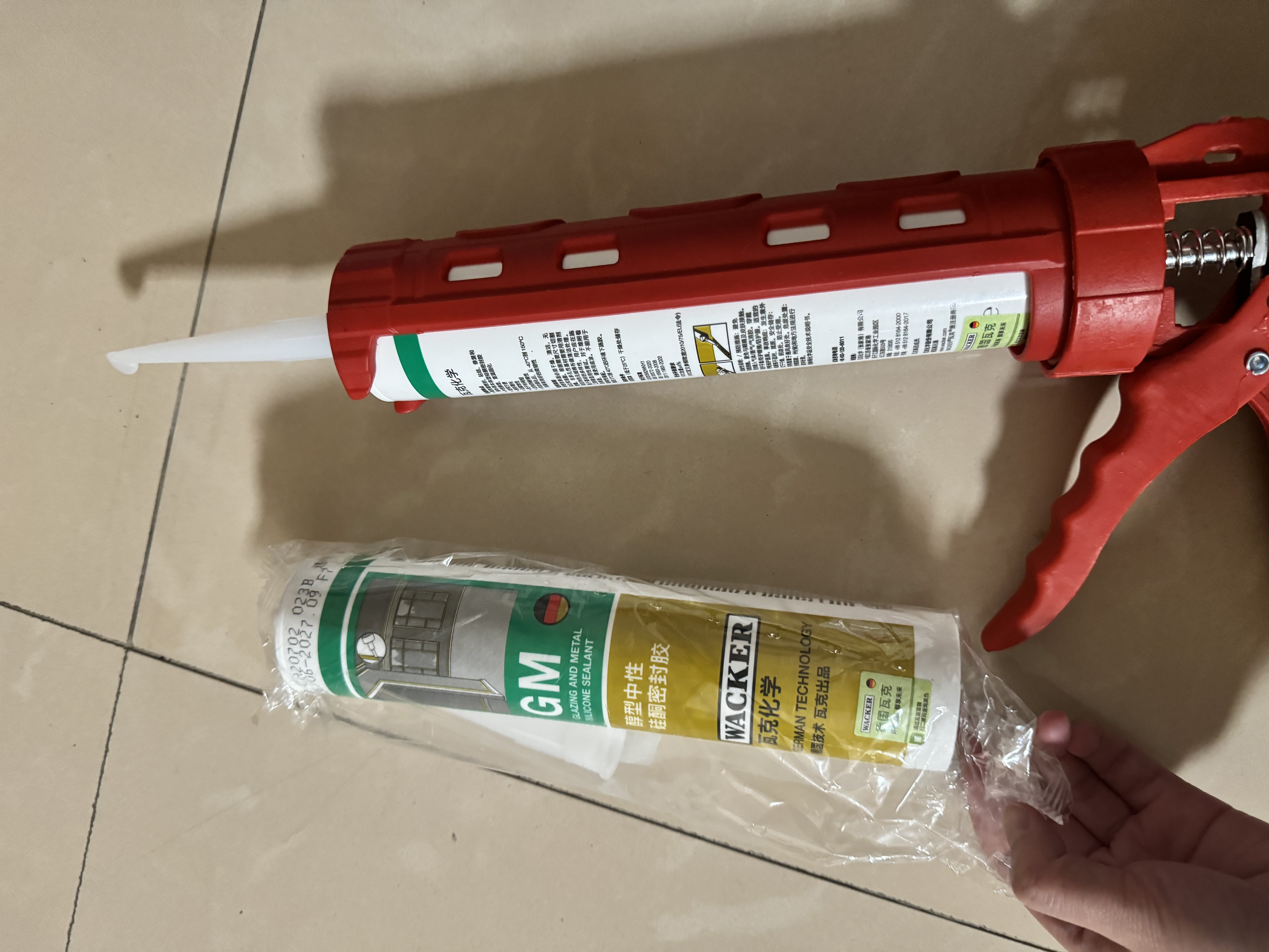 瓦克（WACKER）GM玻璃胶通用型厨卫密封胶美容胶中性门窗橱柜封边胶透明 实拍图