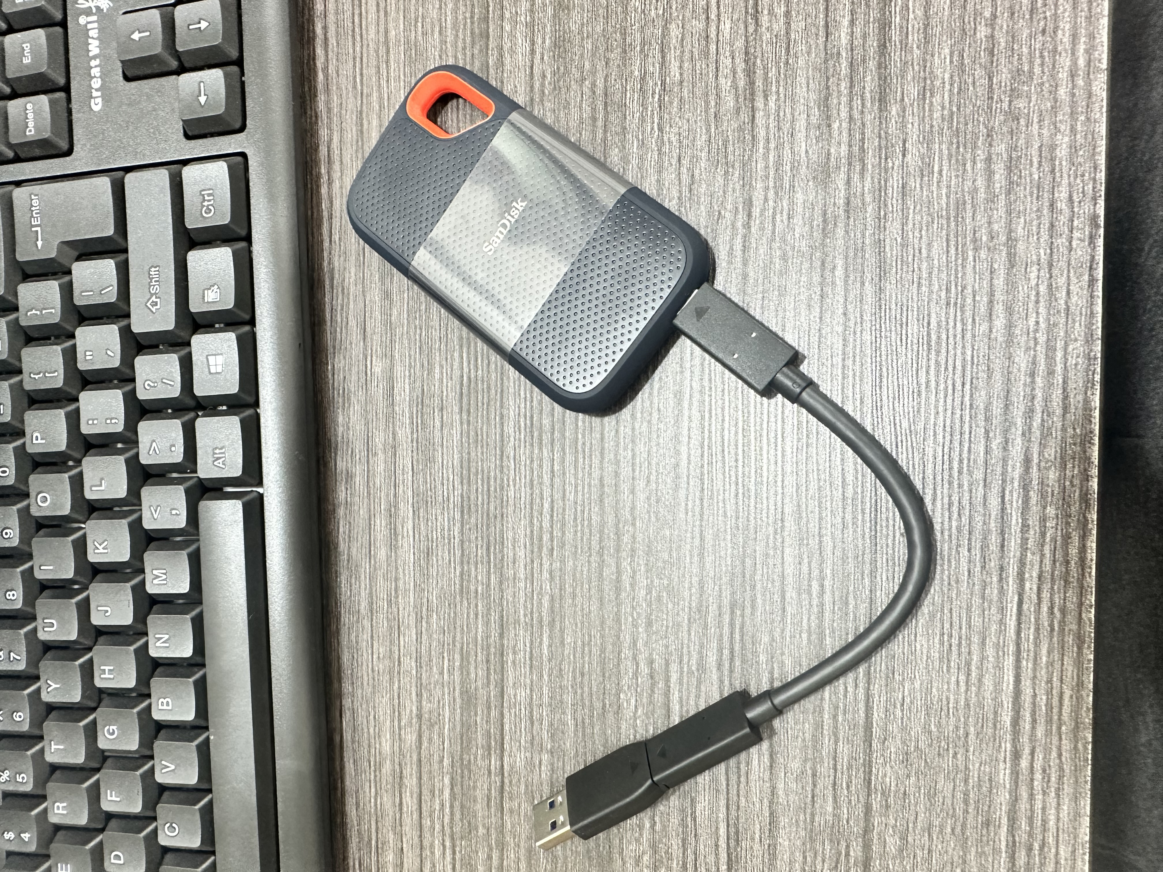 Sandisk闪迪1TB Type-c USB3.2 NVMe移动固态硬盘（PSSD）E61卓越版 1050MB/s三防保护 手机笔记本电脑外接SSD 实拍图