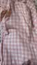 美标情侣睡衣套装女长袖纯棉春秋三层棉纱全棉可外穿格子居家服套装冬 318女士浅粉红 XL 实拍图