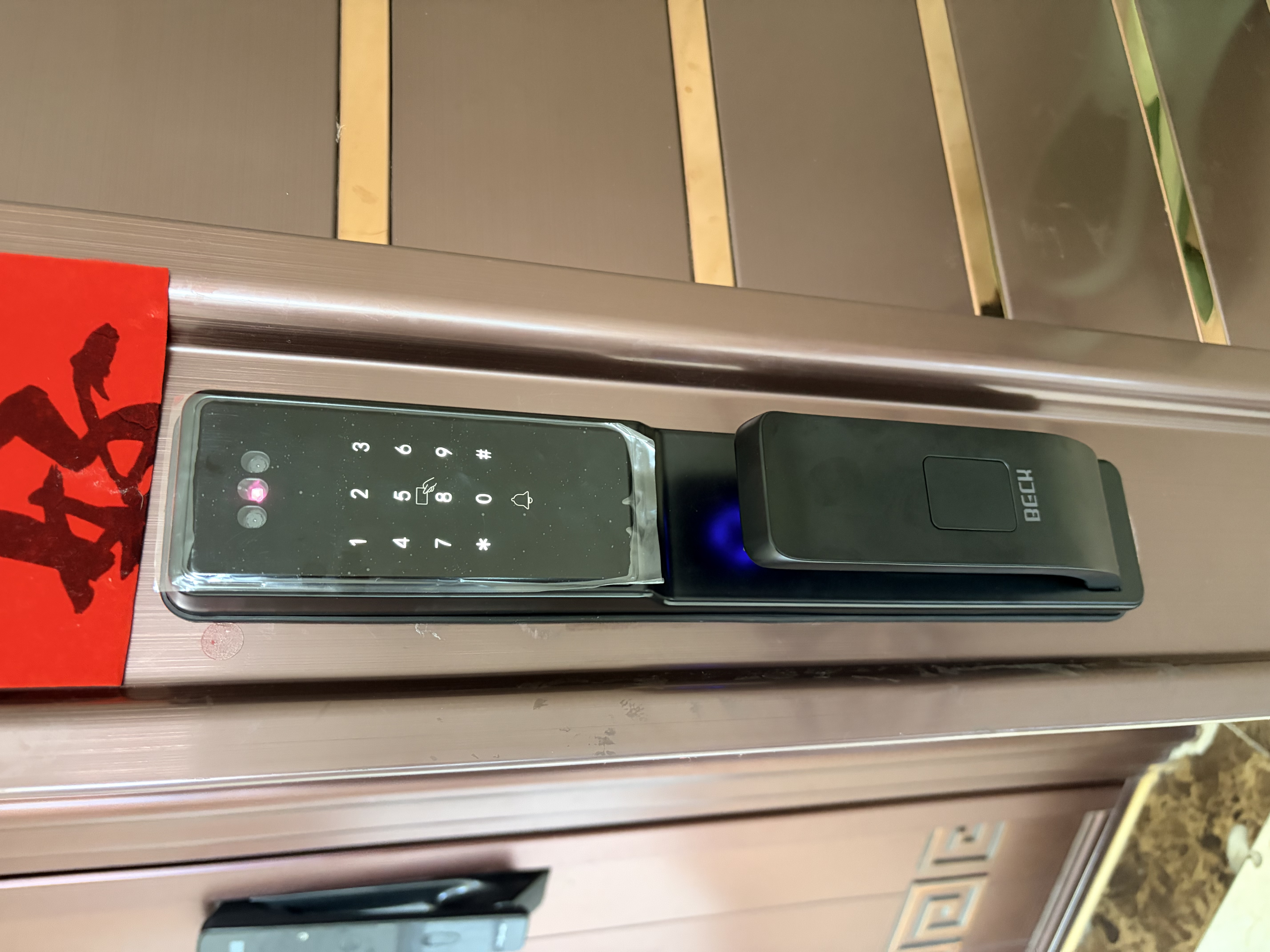 BECK人脸指纹锁家用智能门锁防盗密码锁智能锁入户门电子锁猫眼V6P 实拍图