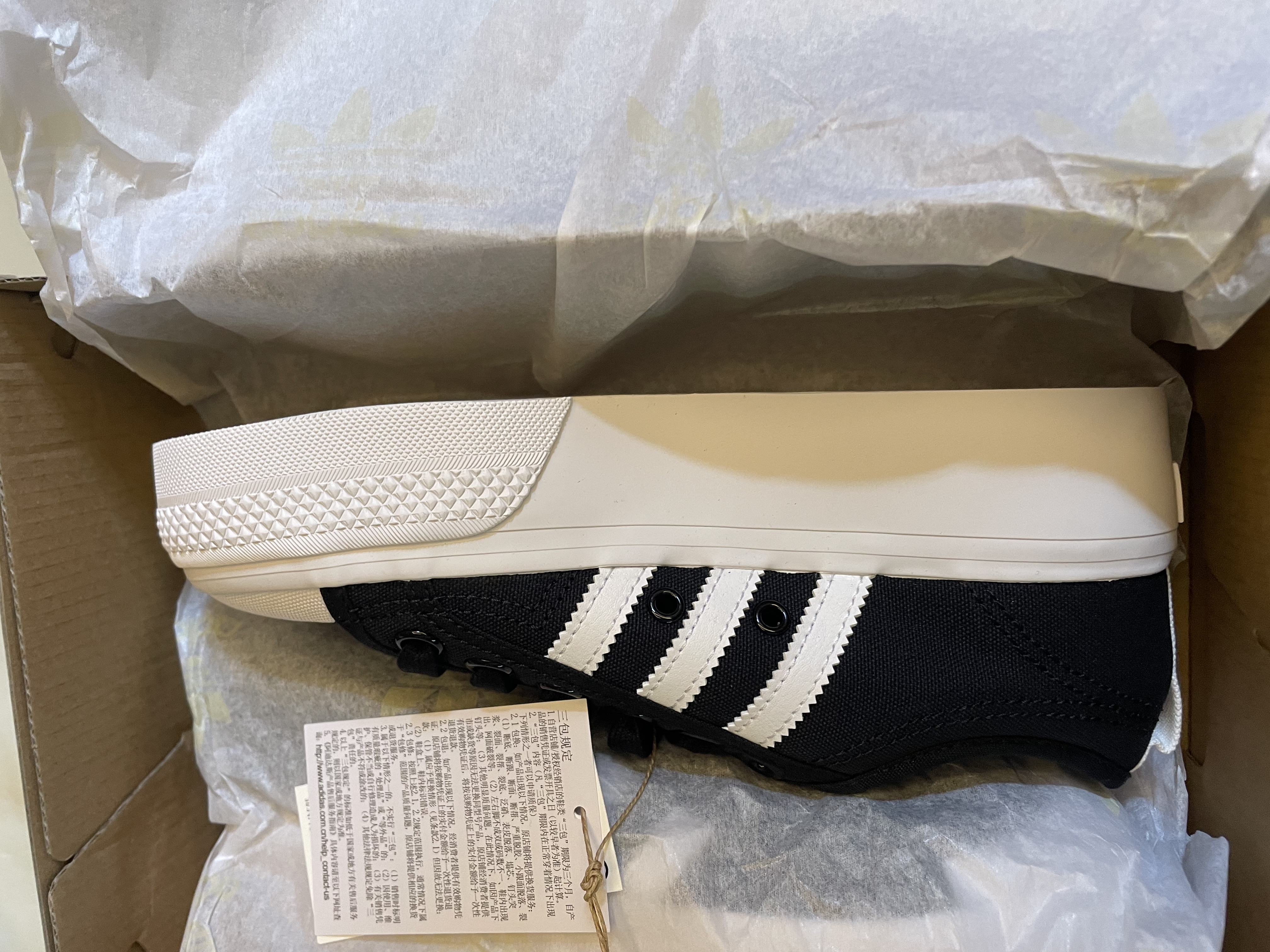 adidas NIZZA PLATFORM厚底增高运动帆布鞋女阿迪达斯三叶草 一号黑/白   38 实拍图