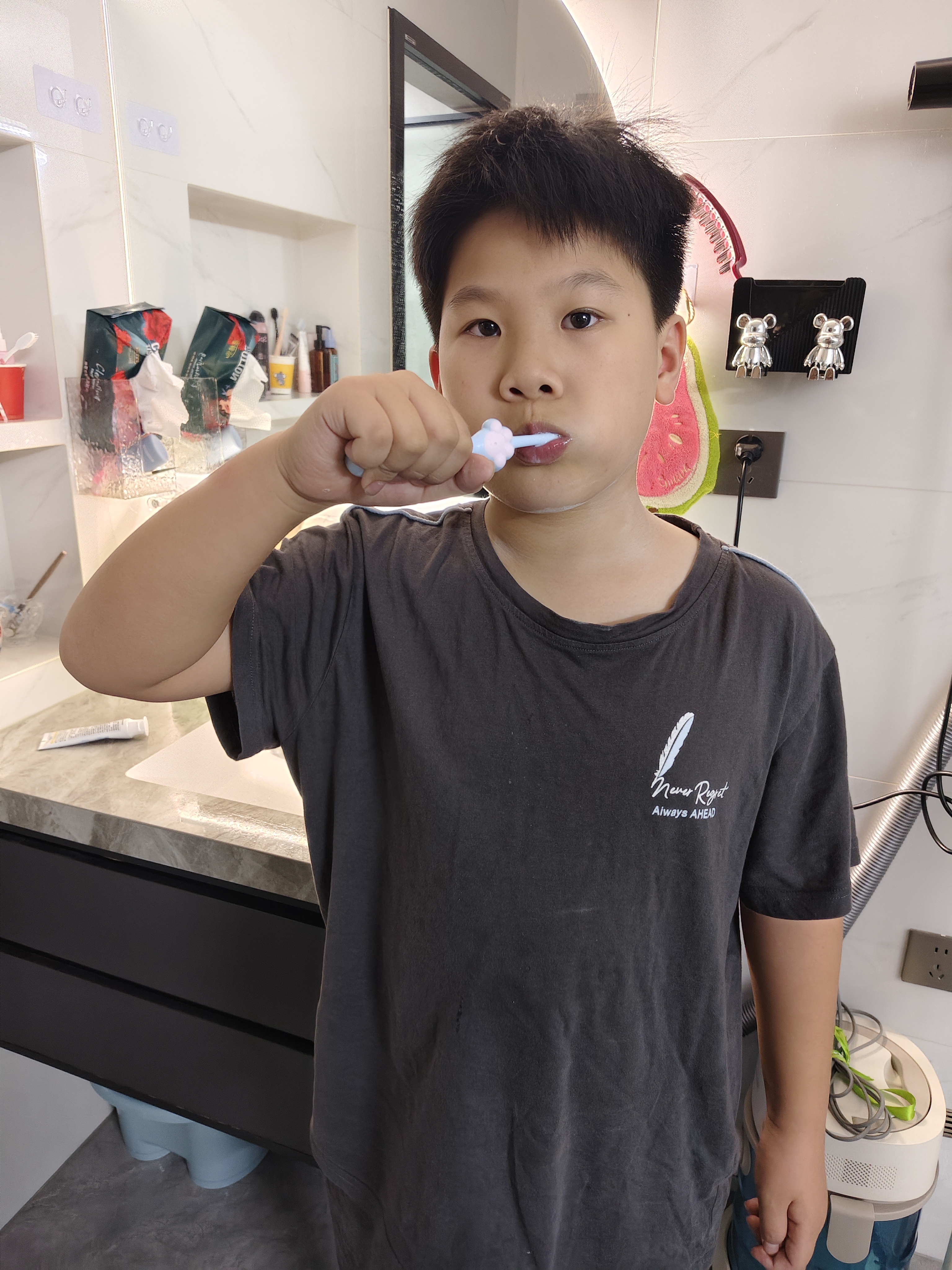 葵花康宝医研儿童牙膏3-6-12岁含氟防蛀抗糖除牙菌斑龋齿换牙期专用 3支装 实拍图