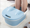 北杉（BEiSHAN） 泡脚桶折叠足浴盆足浴桶家用带滚轮高脚洗脚盆泡脚盆手提洗脚桶  加高款可折叠（清新蓝） 实拍图