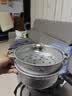 双层蒸锅不锈钢上蒸下煮蒸包子煮面条锅电磁炉燃气灶通用汤锅 【限时特价】不锈钢本色 2层 22cm 实拍图