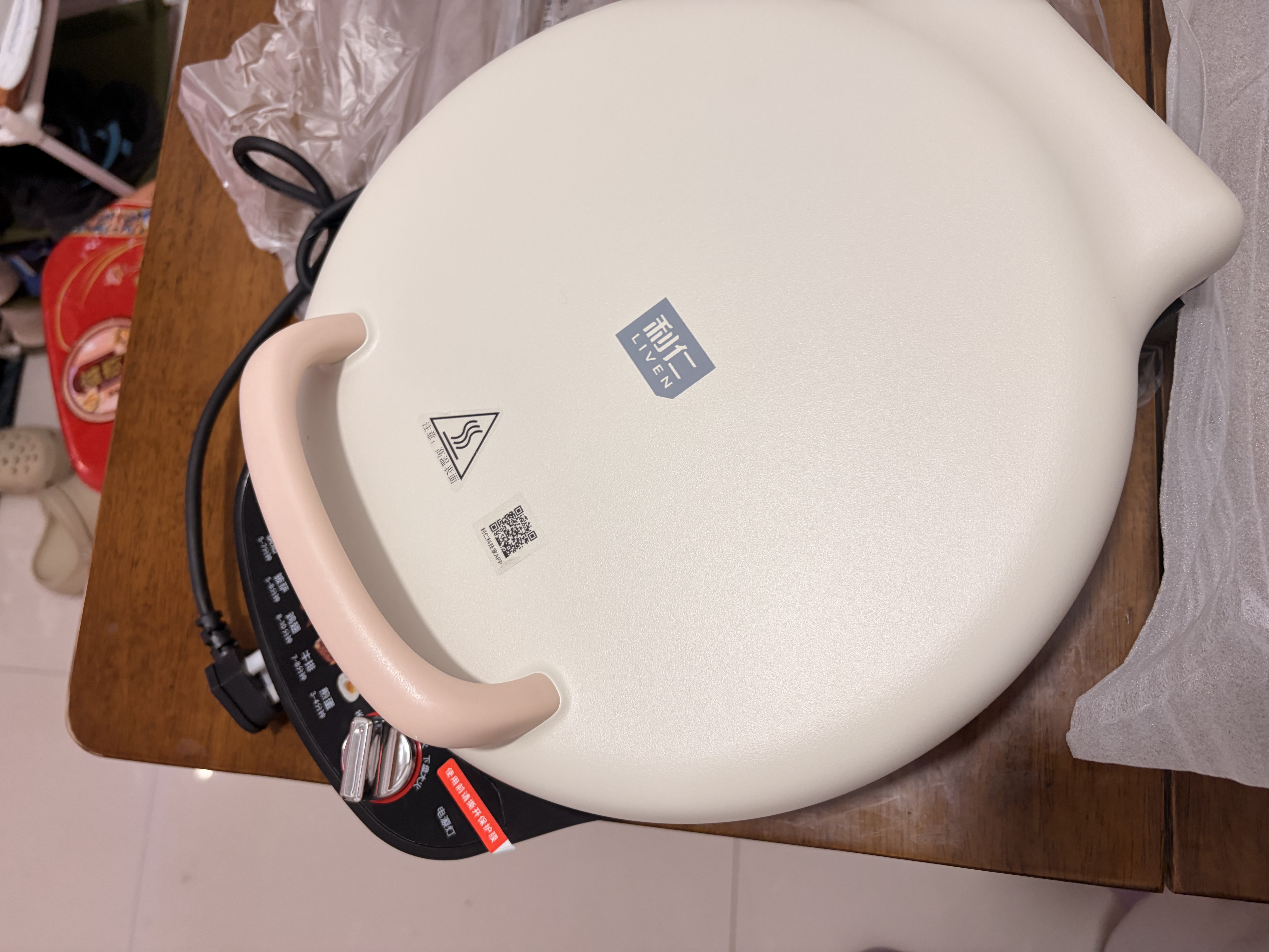 利仁（Liven）电饼铛2026年新款有钛抗菌家用36mm深盘可调火双面加热电饼档烤肉锅烙饼专用锅早餐机LR-J3071 实拍图