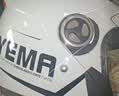 野马（YEMA）摩托车头盔男女士电动车3C认证半盔冬季保暖防雾3/4盔电瓶车四季骑行安全帽 均码-冷淡灰字母 透明镜片+防雾贴片 实拍图